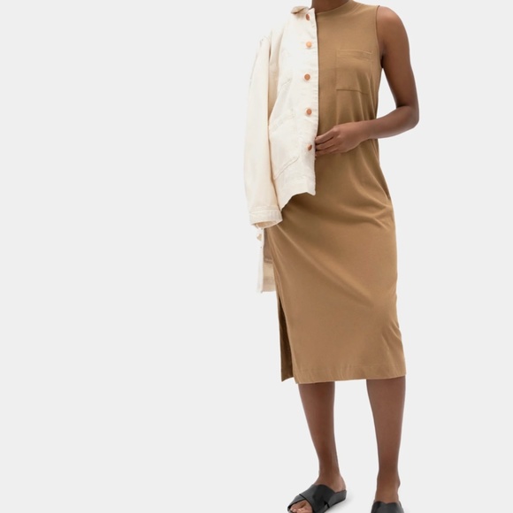 NWOT Everlane The Long Weekend Tank Dress in Artichoke Green XS - Picture 3 of 14